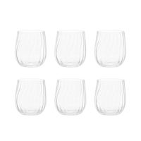 juego de 6 vasos de agua wave