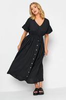 limited collection vestido largo negro de algodon mujer curvy y tallas grandes limited collection