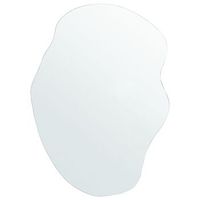 espejo de pared plateado forma irregular sin marco 50 x 70 cm decoracion falaise