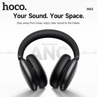 hoco anc reduccion de ruido auriculares inalambricos bluetooth 54 audio hifi modo eq soporte aplicacion control musica deportes auriculares 500mah