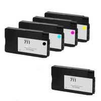 compatible multipack hp designjet t530 36-in printer ink cartridges 5 pack -cz129a