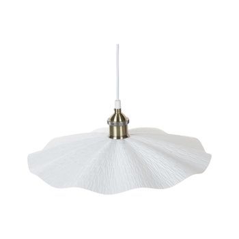 Lámpara De Techo De Metal Blanco Latón 127 Cm Bombilla Industrial Comedor Phils