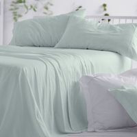 juego de sabanas 100 algodon 90 x 190200 cm - menta - burrito blanco