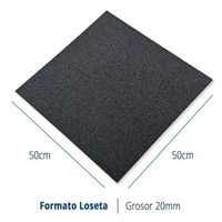 loseta de caucho negra 50x50cmx20mm 20ud densidad premium resistente uso deportivo - pavimentos arquiservi