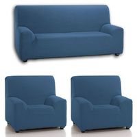 funda sofa denia ajustable trio  rufino diaz azul azafata