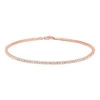 pulsera de plata 925 circonitas chapadas en oro rosa