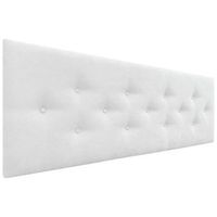 dhome cabecero de tela acualine con 3 hileras intercaladas de botones cabezal tapizado cama lujoblanco 160cm