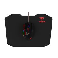 alfombrilla para raton patriot viper v160 gaming 6 zonas led superficie tela negra