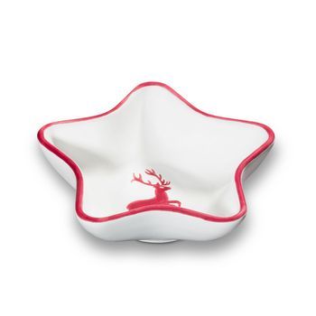 Gmundner Cerámica Bordeauxr. Ciervo, Cuenco Estrella (l 14cm)