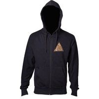 nintendo zelda golden triforce hoodie - large black black