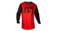fly racing f 16 camiseta de manga larga mtb rojo negro nino