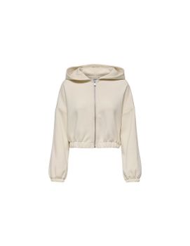 Chaqueta Only Onlscarlett Ls Elastic Zip Hood Swt Noos Mujer Birch