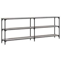 mesa consola  mesa de entrada  mesa auxiliar madera de ingenieria gris sonoma 200x29x75 cm