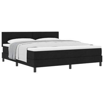 Cama Tapizada 203x180x88 Cm  - Negro