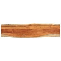 tablero rectangular  tablero de mesa madera de acacia borde vivo 180x40x38 cm cfw284205