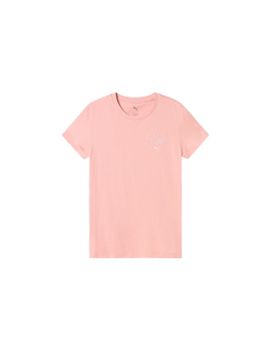 Camiseta Puma Essentials Script Mujer Rosa