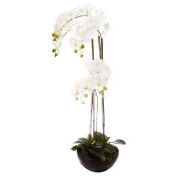 Orquídea Artificial Maceta Cerámica H115cm