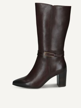 CAPRICE Bootie, brown, made of Leather with Block heel, Size 38