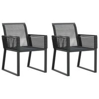 sillas de jardin 2 unidades ratan sintetico negro cfw971905