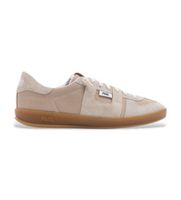 p448 para hombre s25monza75 zapatillas de piel monza beige 42 plano cordones casual