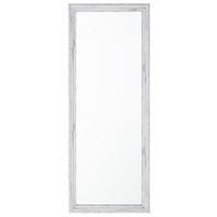 espejo de pared aspecto madera blanco 50 x 130 cm rectangular vertical minimalista escandinavo benon
