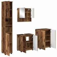 juego de muebles de bano 4 uds madera vieja 61 x 35 x 64 cm vidaxl