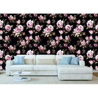 fotomural vinilo tulipanes franceses rosa palo 350 x 250 cm