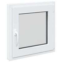ventana de sotano risor 50 x 50 cm pvc y vidrio blanco vidaxl