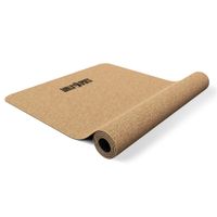 gorilla sports esterilla de yoga de corcho 183x61x05 cm