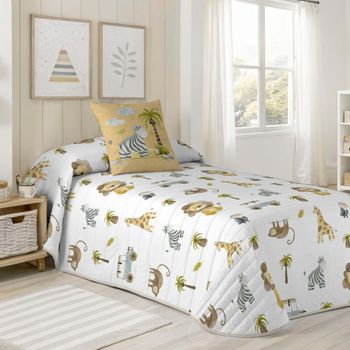 Colcha Bouti Infantil De 100% Algodón Cama 105 Cool Kids Serengeti
