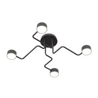 lampara de techo xuli negro 4 luces