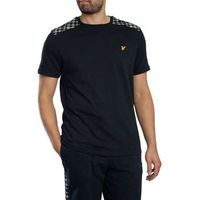 lyle  scott camiseta camiseta con paneles de cuadros para hombre