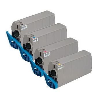 Compatible Multipack OKI C7200dn Printer Toner Cartridges (4 Pack) -41304212