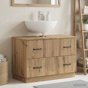 Vidaxl Mueble De Lavabo Para Baño Hoorn Roble Artisan 82 X 41 X 56 Cm