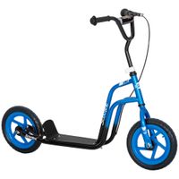 aiyaplay patinete scooter para ninos con manillar ajustable ruedas grandes soporte de estacionamiento freno de mano para ninos de 5 a 12 anos azul