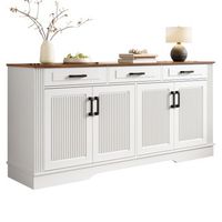 aparador - mueble de salon y comedor - mdf - blanco 160x40x75cm