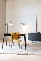 juego de 2 sillas de comedor de terciopelo ocre