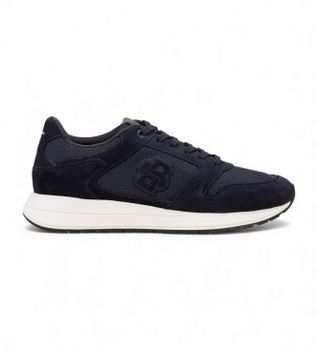 BOSS para hombre. 50554612 Zapatillas Vinston marino (39), Plano, Cordones, Casual