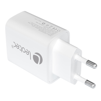 leotec cargador 30w gan 1 usb c pd1 usb a blancocompatible con apple y samsung
