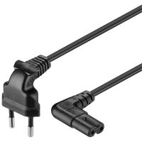 goobay cable de alimentacion iec-320c7 acodado 2m negro