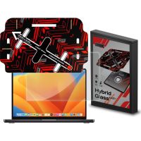 protector de pantalla grizzglass hybridglass easy para macbook pro 16 2023