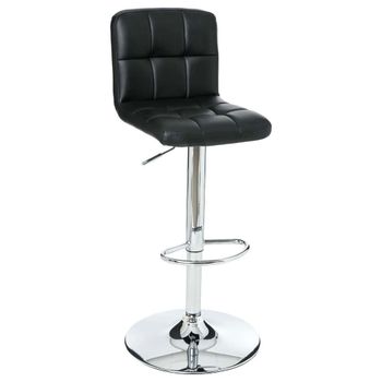 Set de 2 taburetes en poliuretano negro 44,5x54x90 cm