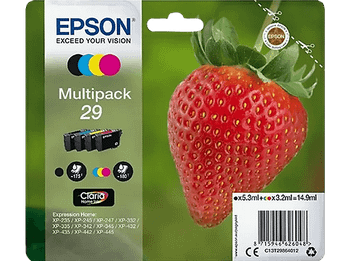 Cartucho de tinta - Epson C13T29864020 Fresa, 29 cartuchos, CMYK