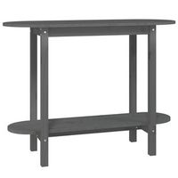 mesa consola de madera maciza de pino gris 110x40x80 cm vidaxl