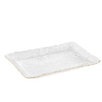 plato para pastel con borde dorado 23x145x25cm