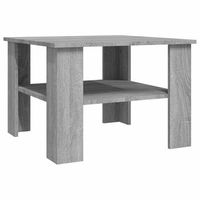 mesa de cafe  mesa de centro de madera contrachapada gris sonoma 60x60x42 cm