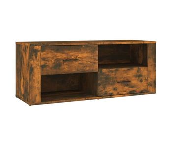 Mueble para tv madera contrachapada roble ahumado 100x35x40 cm