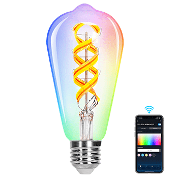 Bombilla de filamento inteligente WiFi WB ST64 E27 4.9W RGB+CCT