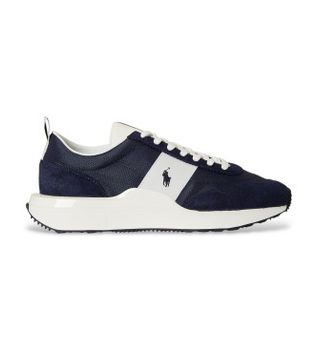 Polo Ralph Lauren para hombre. 809P07284003 Zapatillas de Piel Train 89 marino (46), Plano, Cordones, Casual
