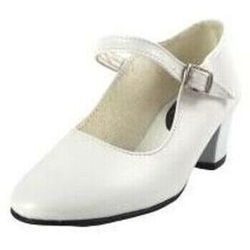Bienve Mocasines Zapato flamenca-correa blanco para mujer